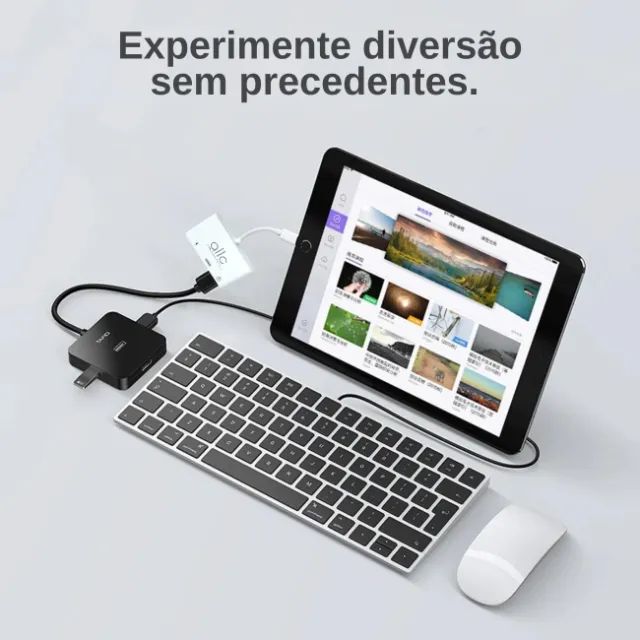Cabo Adaptador Lightning Para Hdmi + Usb Otg - iPhone iPad - Foto 5