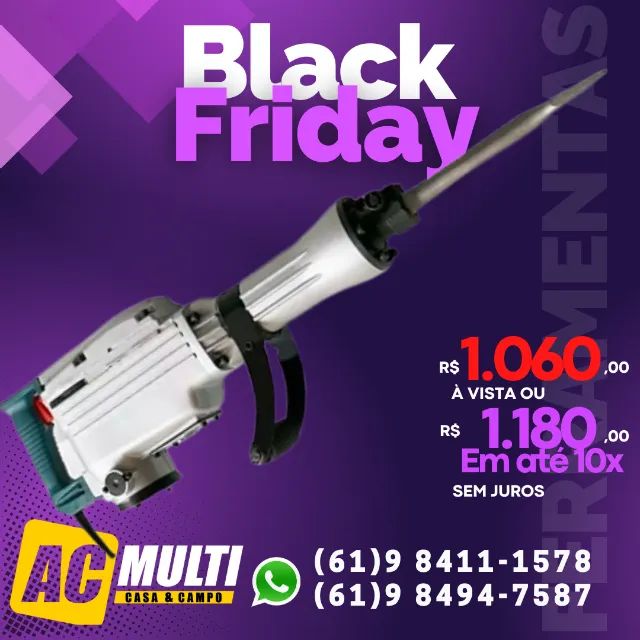 Martelete Martelo 1500w 45 jaules Demolidor Rompedor Max-65B 220v - MAX65B - MaxMech-USK