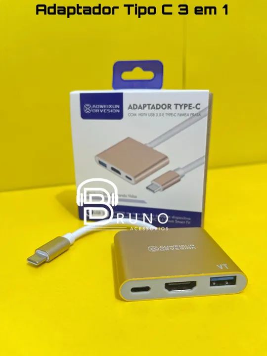 Adaptador tipo C 3 saídas  - Foto 2