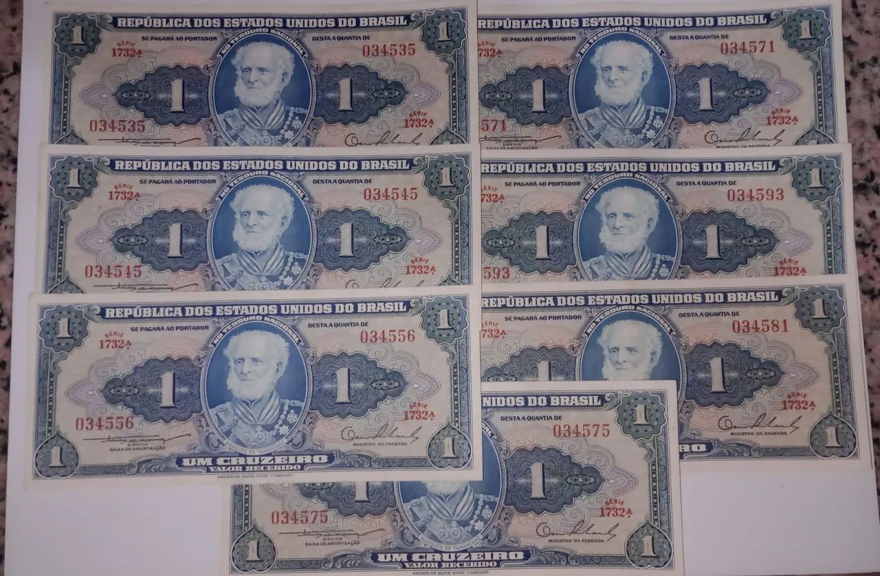 Cédulas antigas do Brasil - Cruzeiros