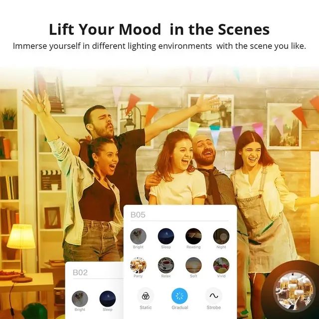 Lâmpada RGB Sonoff Wifi Inteligente, Compatível com Alexa  - Foto 4