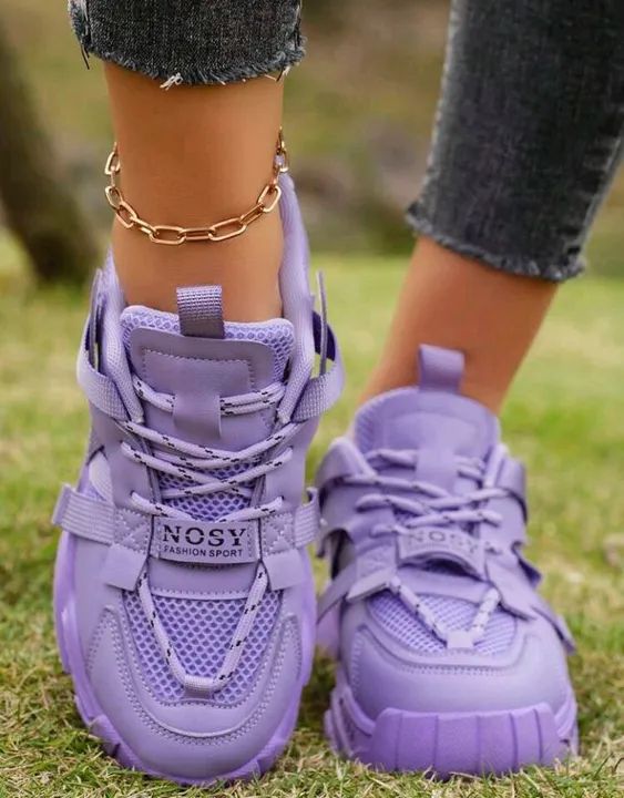 Tênis lindo importado novo n37-38 roxo - Foto 2