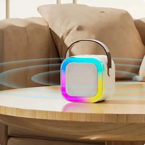 K12 Caixa de som sem fio com microfone Karaokê, Mini Alto-falante Bluetooth portátil  - Foto 3