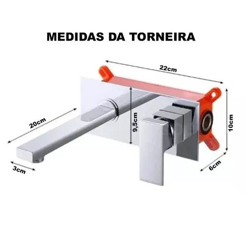NOVA | Torneira De Parede Banheiro Metal Monocomando - Avaria Estética - Foto 6
