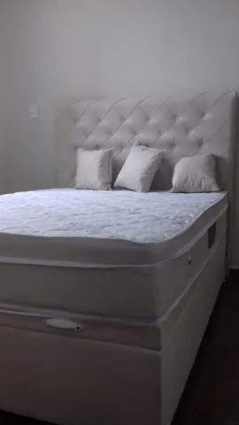 Cama box Queen + Colchão genki kenko 