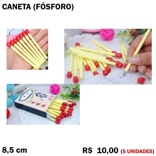Caneta Fósforo - 5 Unidades