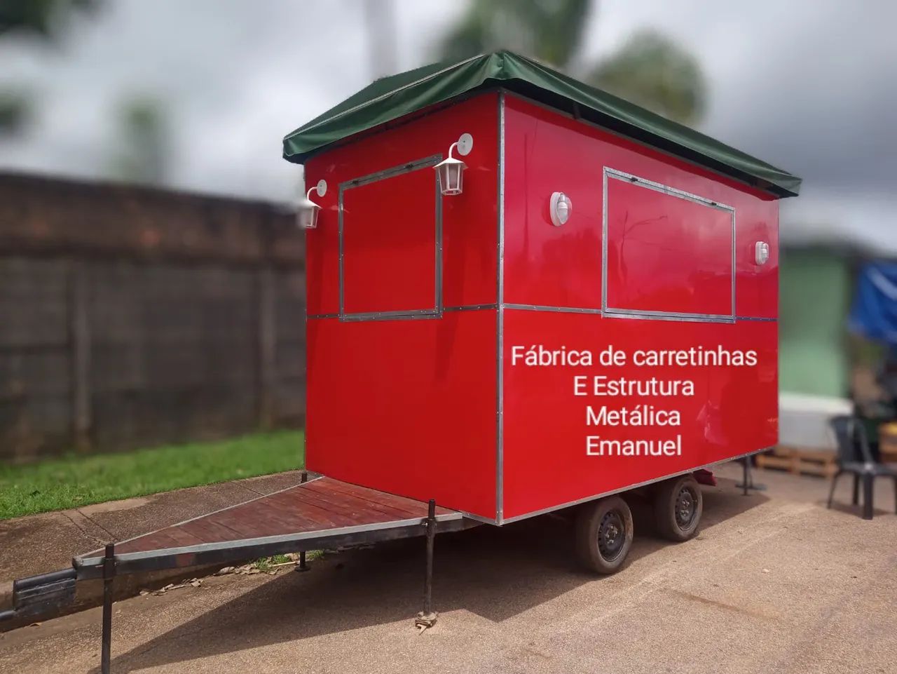 Carretinha de Madeira - Estrutura Metálica - Foto 3