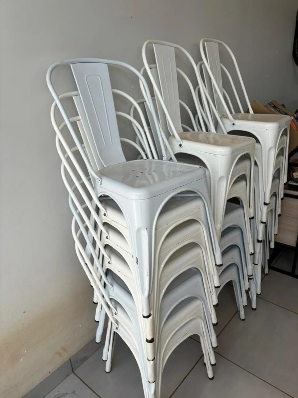 Cadeiras Iron Tolix Design Industrial - Cor Branco