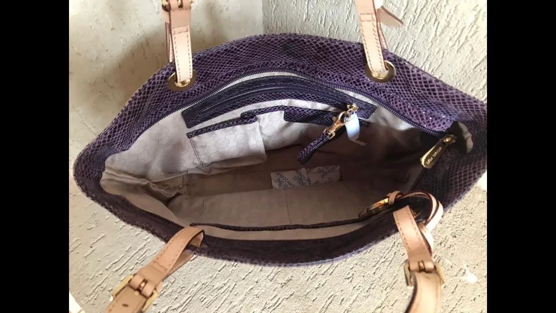 Bolsa Michael Kors Jet Set Top Zip Cor Purple  Original- Nova  - Foto 3