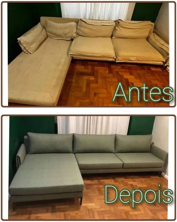 Sofá 2 lugares com cheese reforma e fabricação 