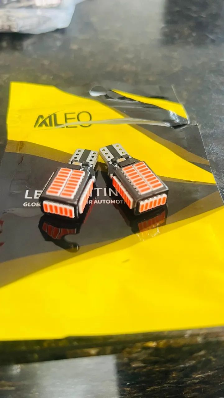 Led T10 T15 Alta Potencia Vermelho Lanterna Traseiro AILEO - Foto 2