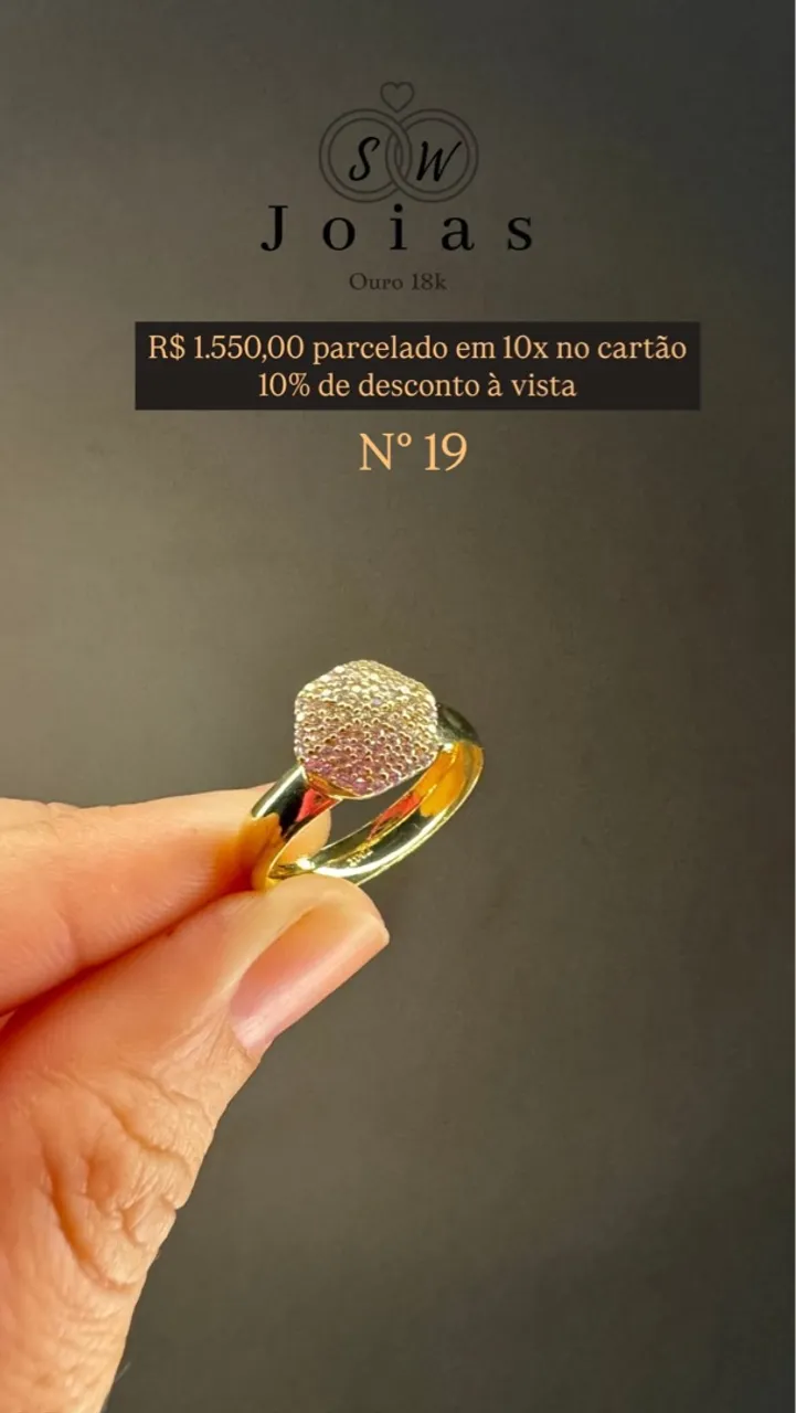 Anel em ouro 18k