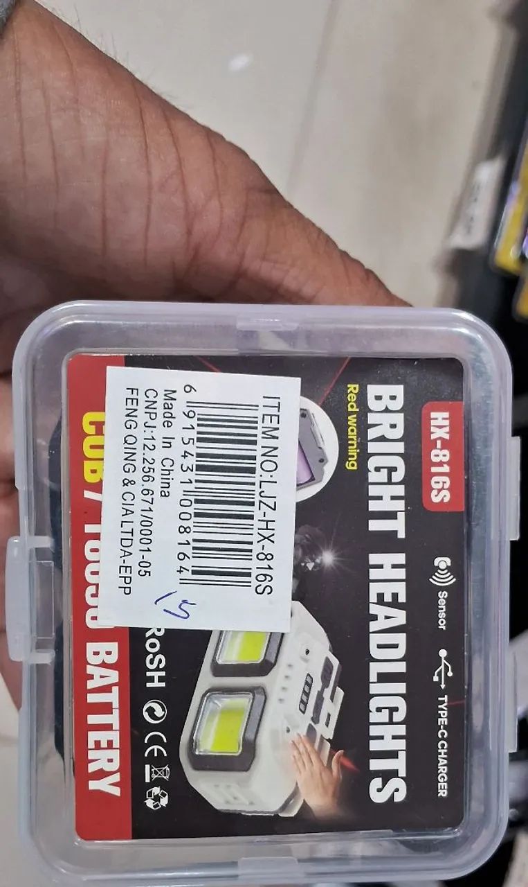 Farol de Cabeça LED Recarregável - HX-816S