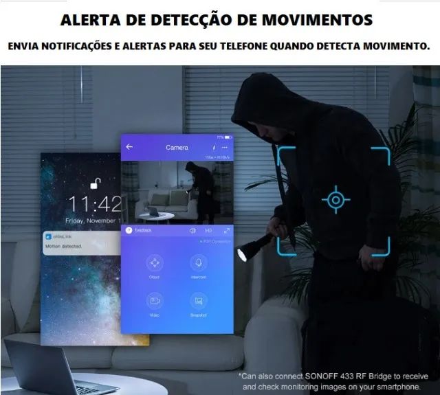 Câmera de Segurança Sonoff 360° com Alexa e Google Home - Foto 2