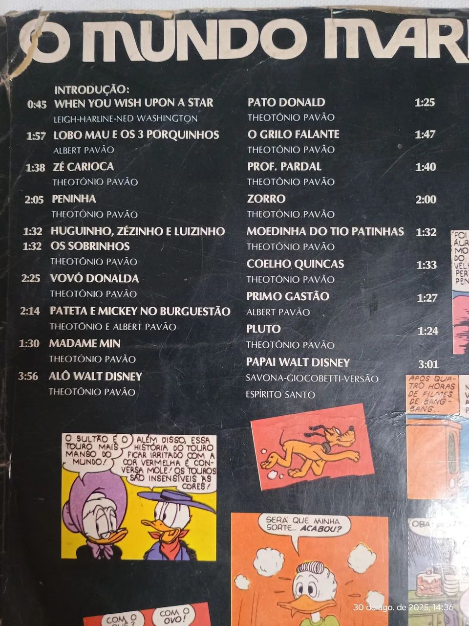 LP DISCO VINIL WALT DISNEY COLEÇÃO  - Foto 4