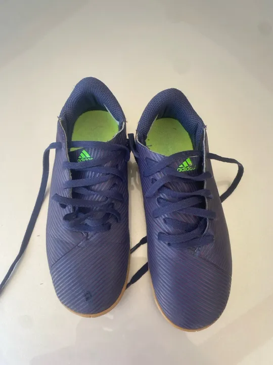 Chuteira Futsal Adidas 31 - Azul com Verde