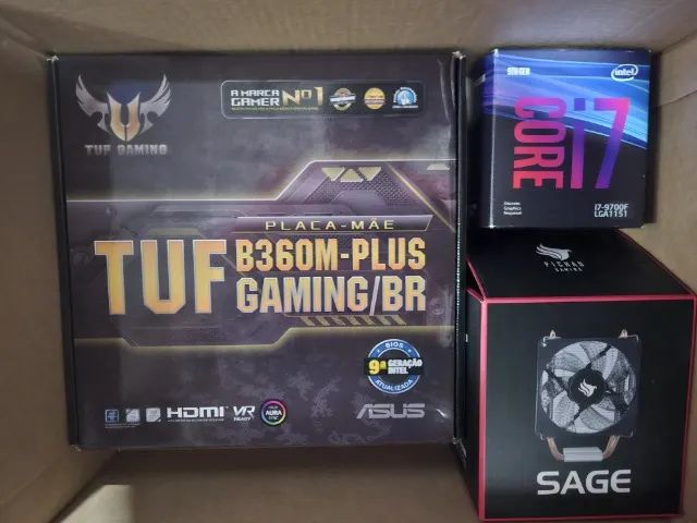 Kit Gamer i7-9700F + 24GB RAM + TUF B360M + Cooler Pichau Sage