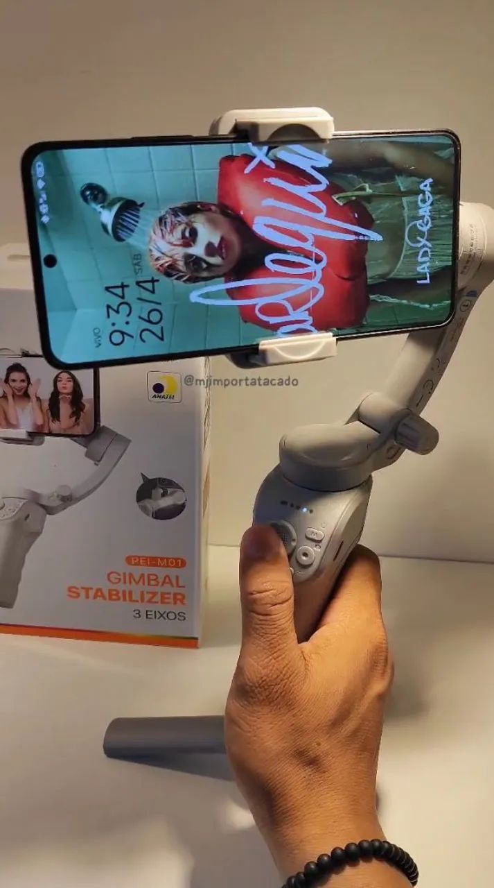 Gimbal estabilizador para celular 3 eixos - Foto 4