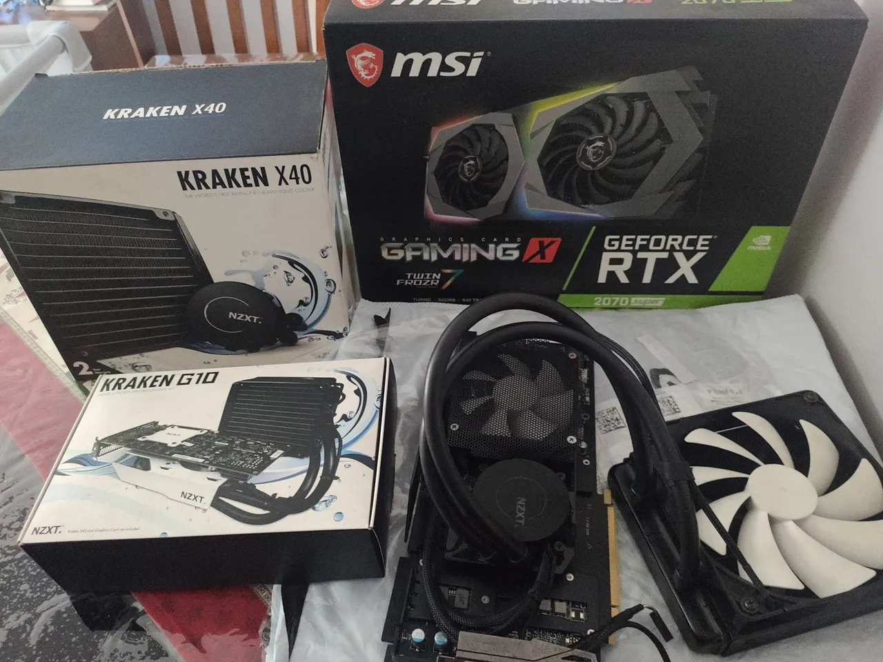 RTX 2070 Super + Water Cooler NZXT Kraken X40 + Kraken G10