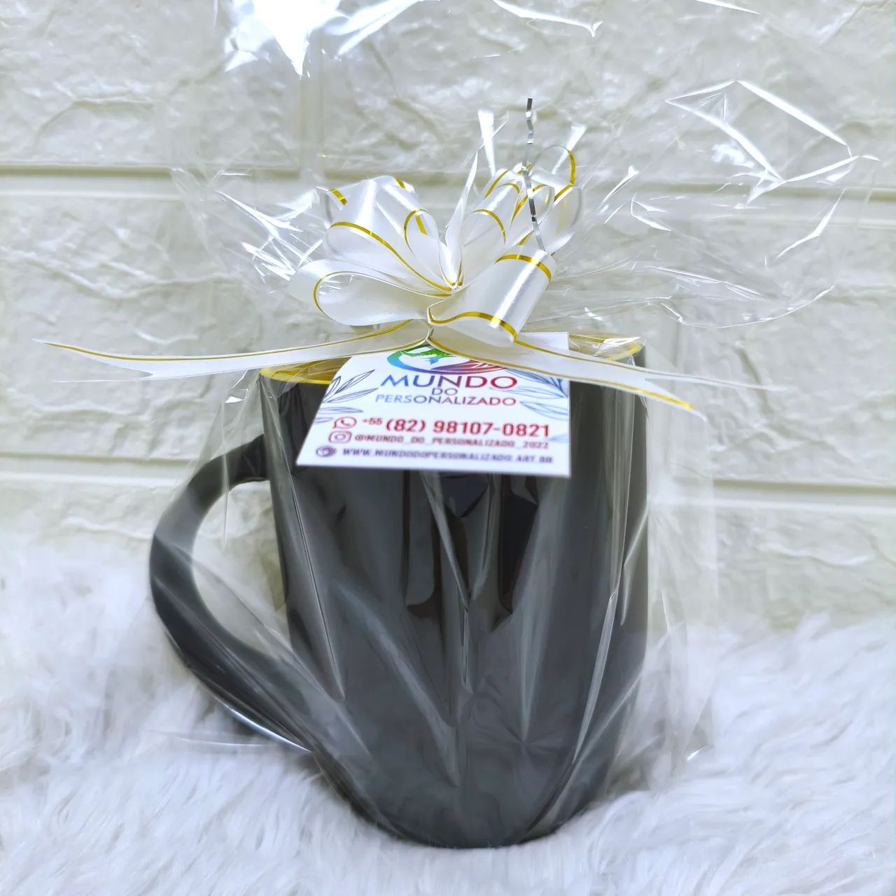 Caneca Mágica Com Colher Alça e fundo Colorido  - Foto 3