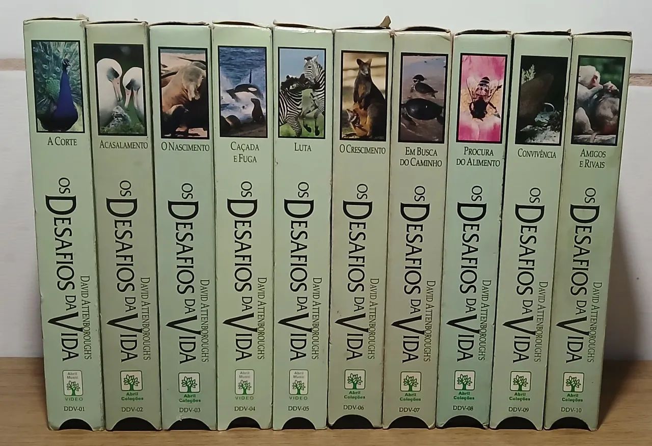 Coleção vhs Os Desafios da Vida - David Attenborough