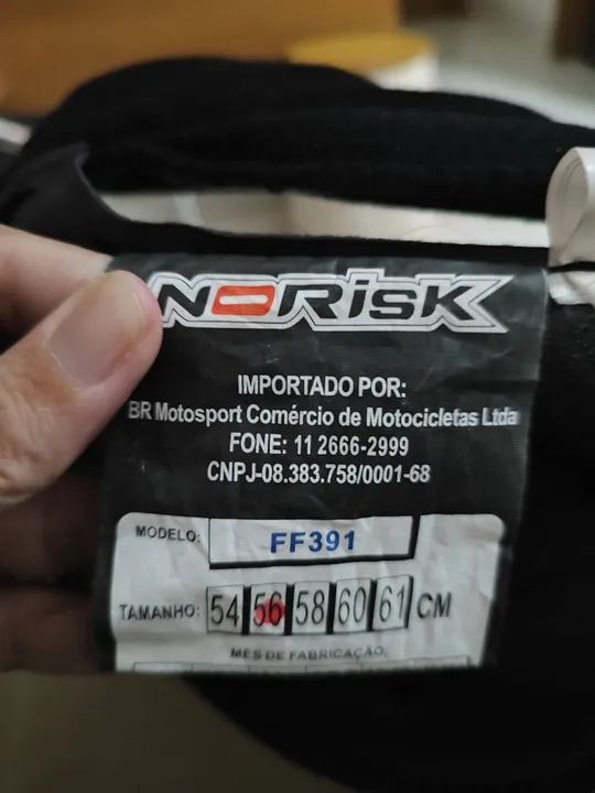 Capacete Norisk - Tamanho 56 - Foto 6