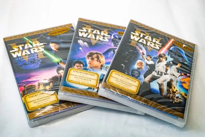 Star Wars Trilogia Original - 3 DVDs Duplos Edição Limitada novos lacrados