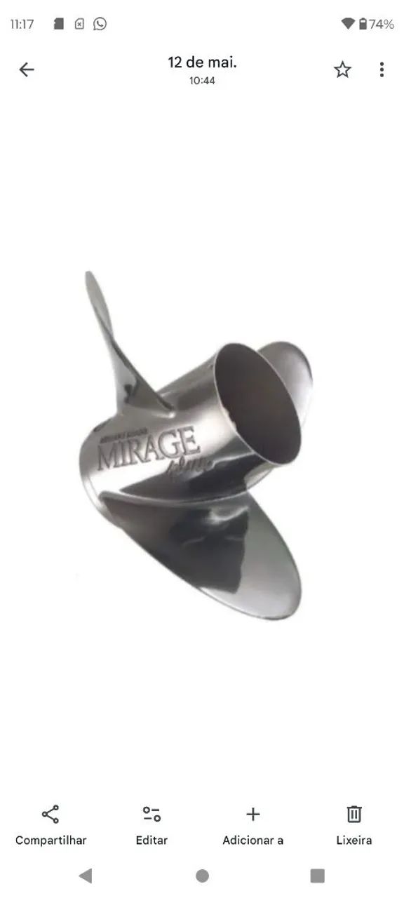 HELICE MIRAGE PLUS - MERCURY MARINE P/19
