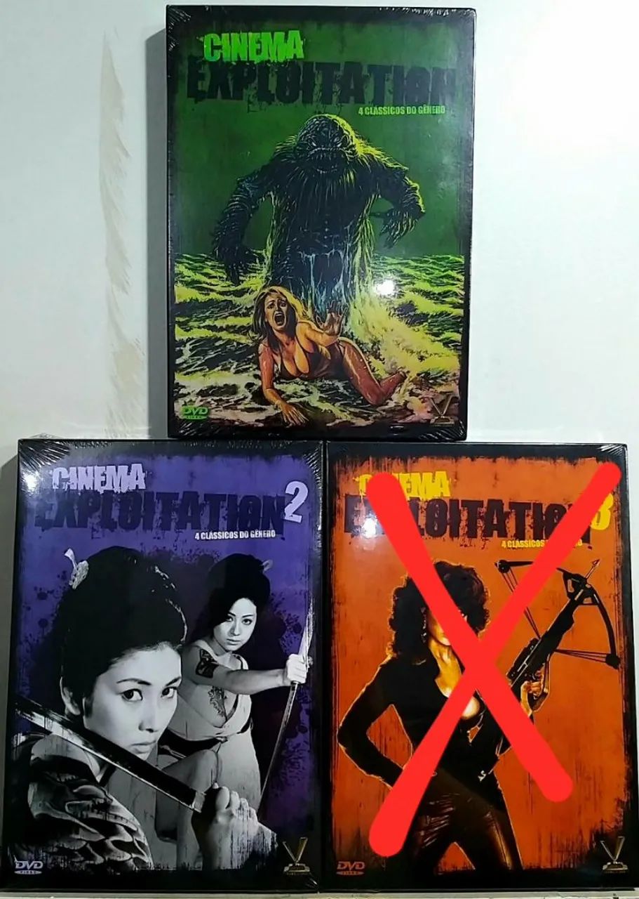Dvd lacrado cinema exploitation volume 1 e 2 - versatil home video