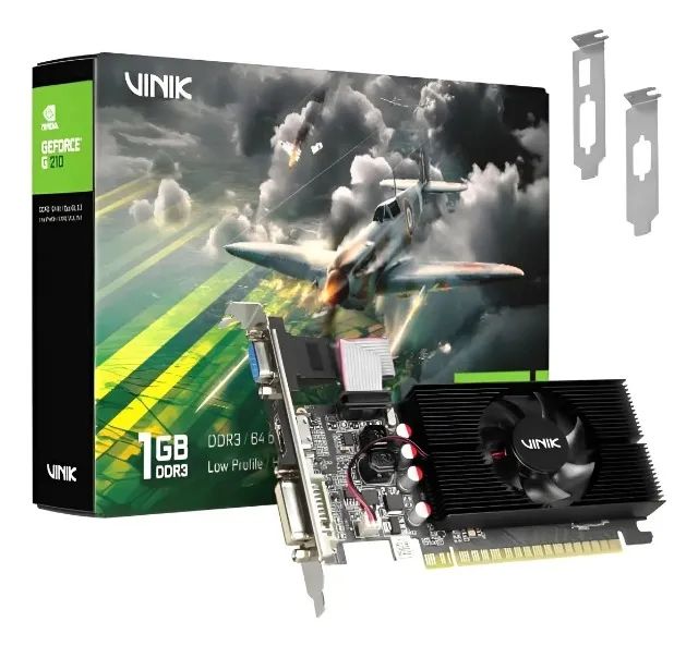 Placa de Video Geforce G 210 Nvidia 1Gb Ddr3 64 Bit Vinik Low Profile Single Fan 