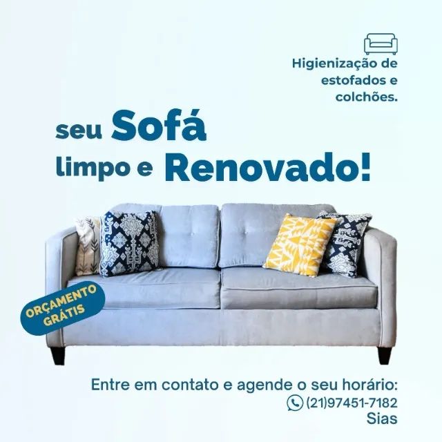 Higienização de Sofás e Colchões com orçamento Grátis 
