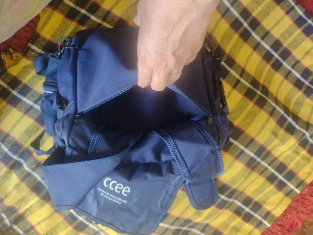 Bolsa de ombro e mochila CCEE - Azul - Foto 5