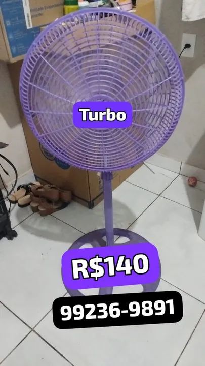 Ventilador de coluna turbo R$140  *zap
