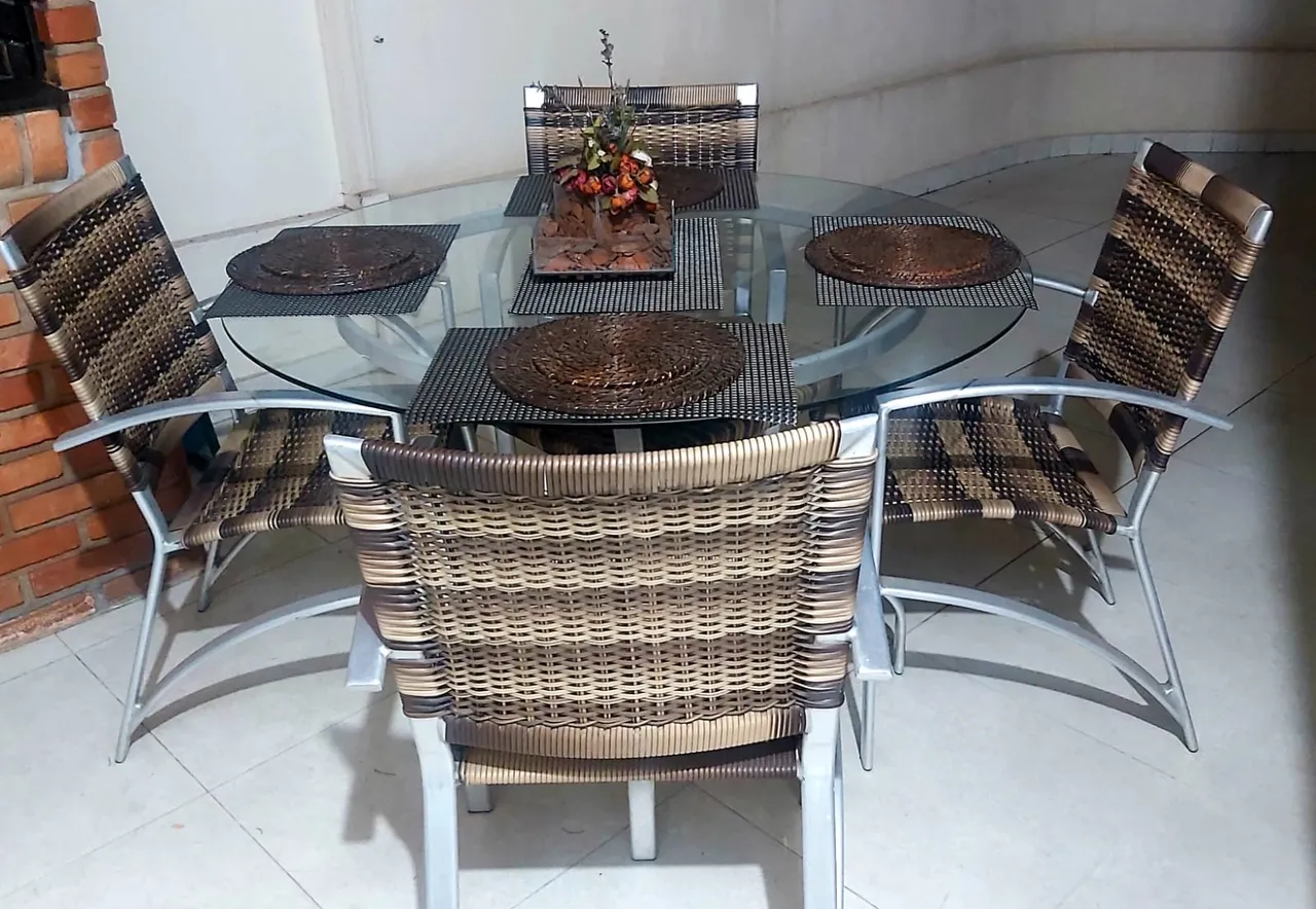 Jogo de mesa de alumínio
