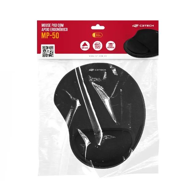 Mousepad Com Descanso de Punho C3Tech MP-50 24x21 Ergonômico - WZetta - Foto 2