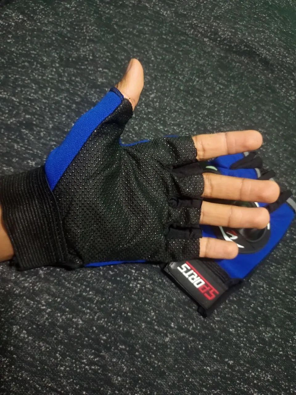 Luva De Moto Respirável Metade Dos Dedos, Luva Motoqueiro  - Foto 2