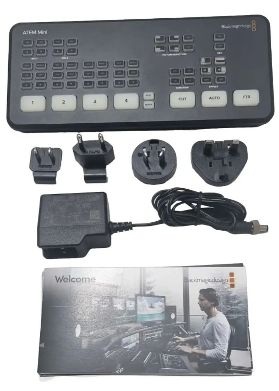 Kit C/ Monitor Seetec Atem156 4k Multiview + Switcher Blackmagic Atem Mini + Brindes - Foto 4
