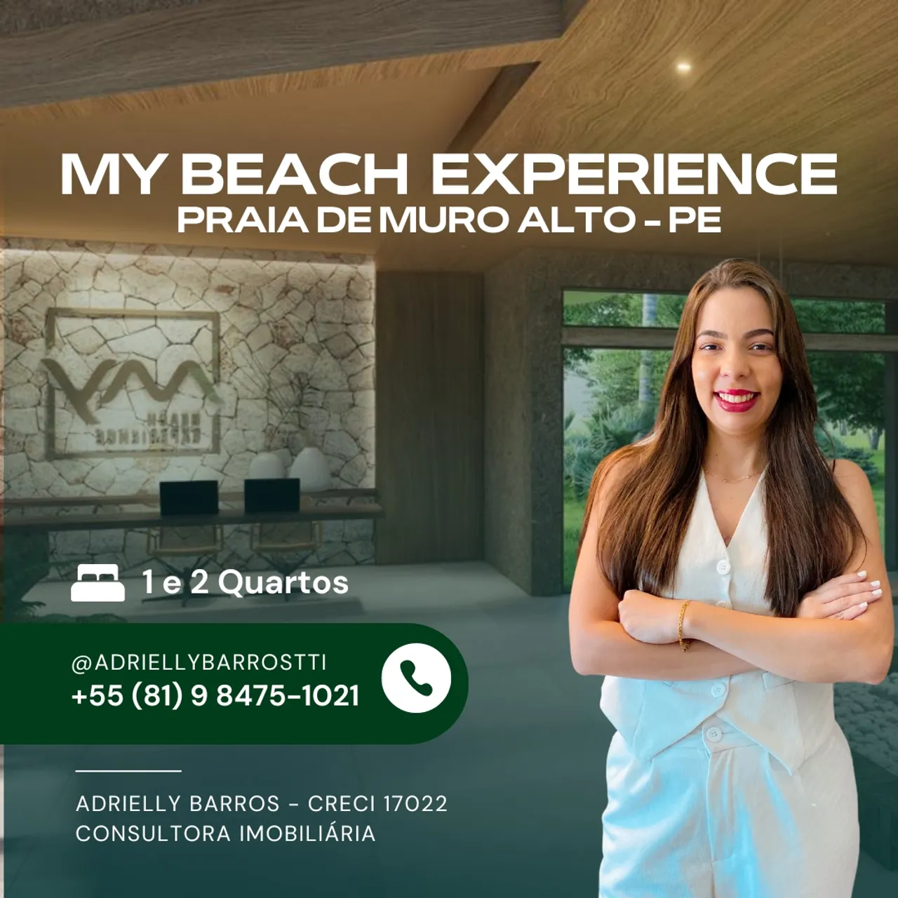 Flat à venda em Porto de Galinhas - Flats studio frente piscina no My Beach Experience