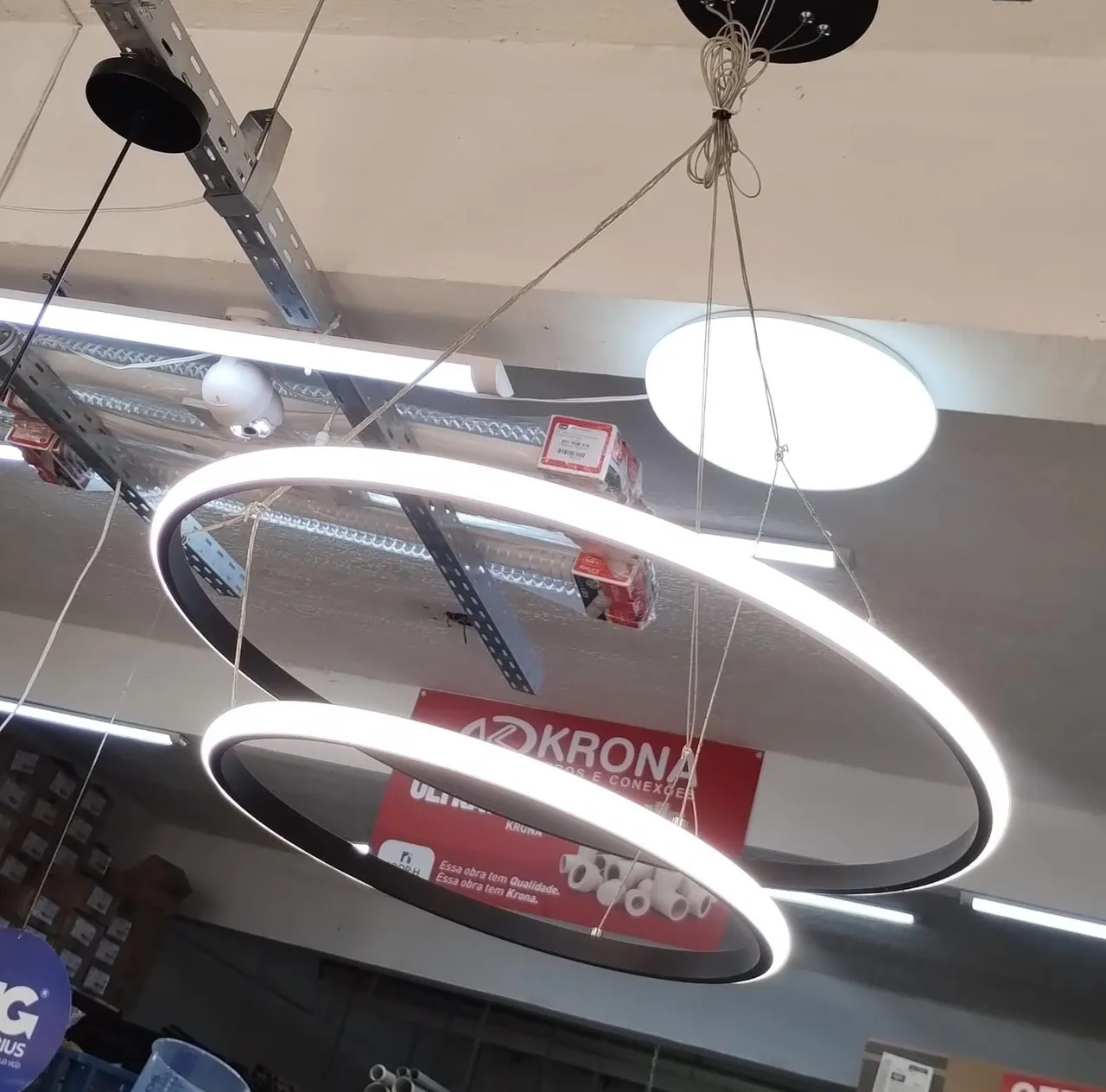 Lustre de LED Moderno com 2 Anéis