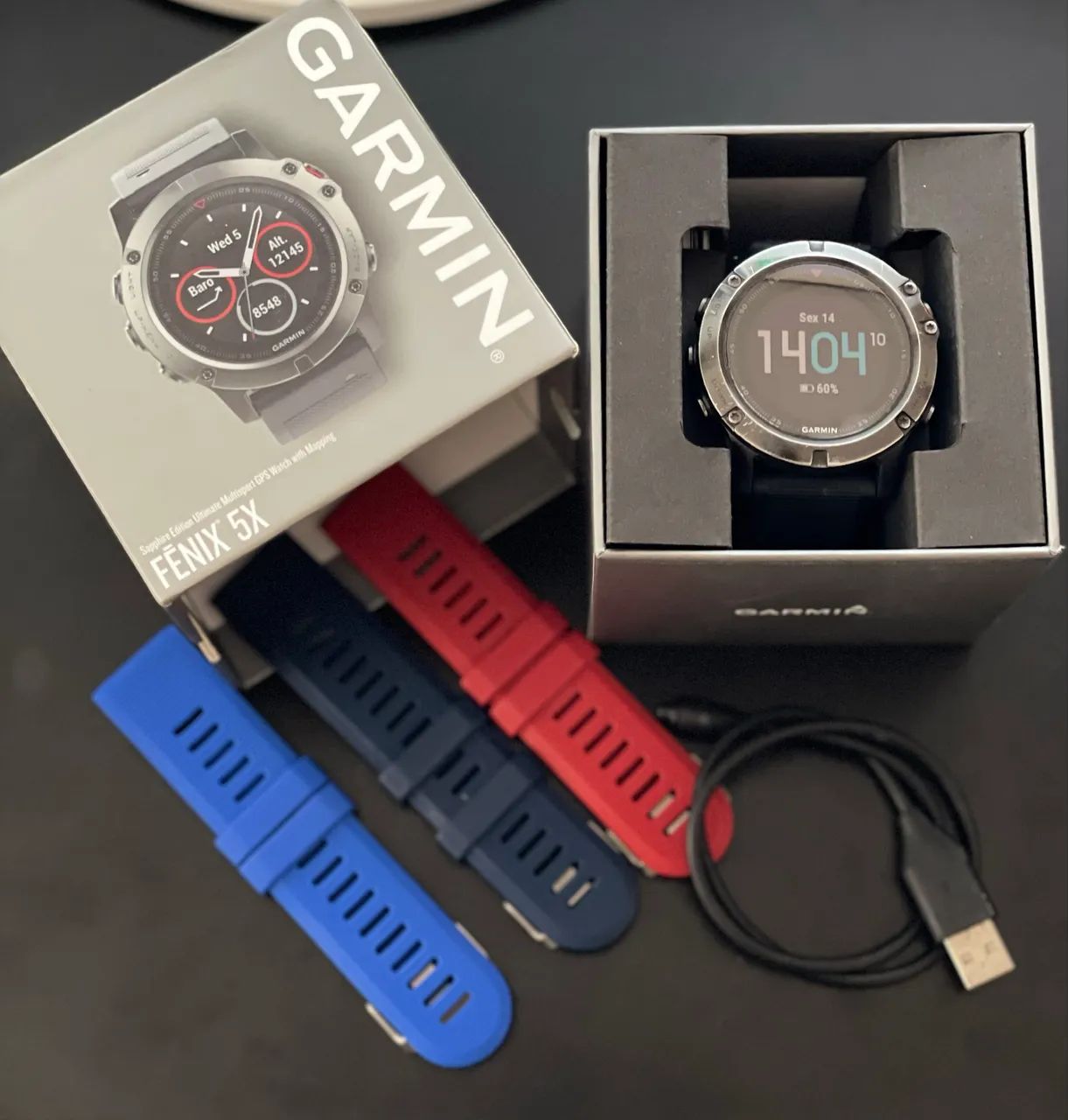 Relógio Garmin Fênix 5 - Sapphire