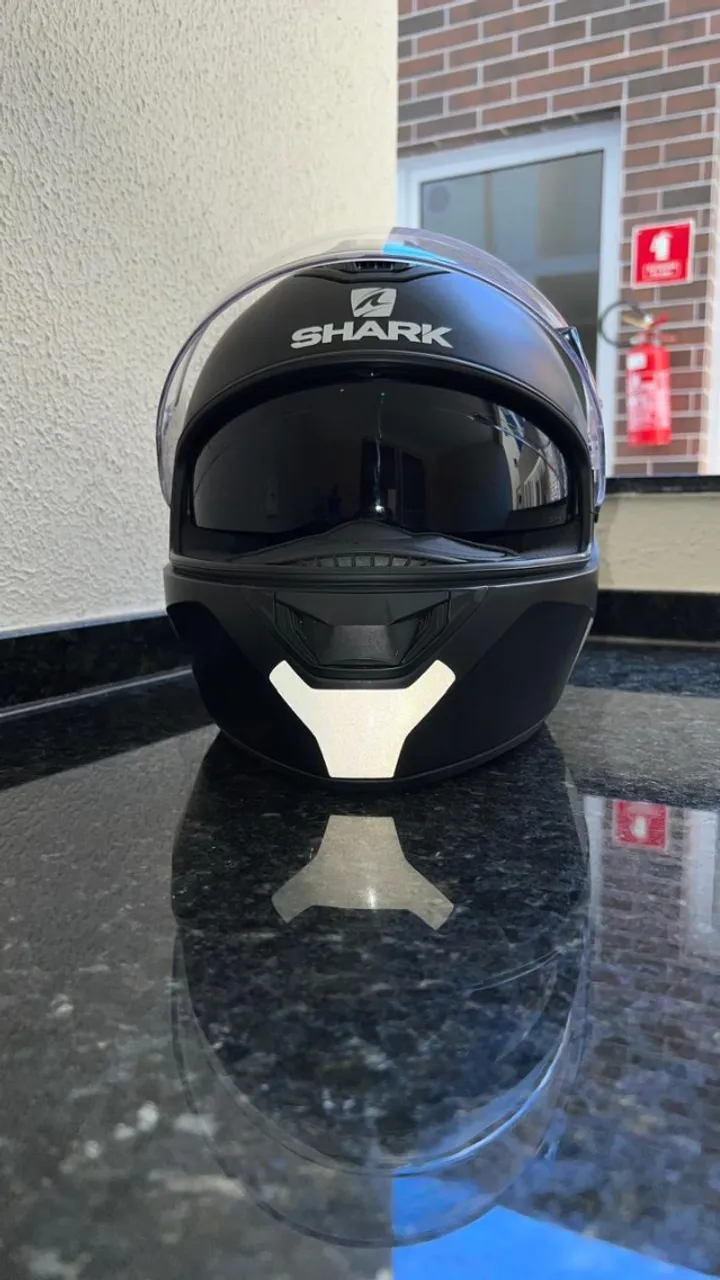 CAPACETE SHARK D-SKWAL 2 - PRETO FOSCO - TAMANHO 56 / S