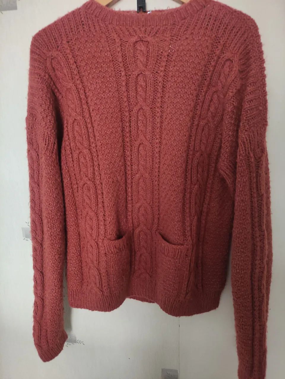 Suéter Tricot com Detalhes em Tranças