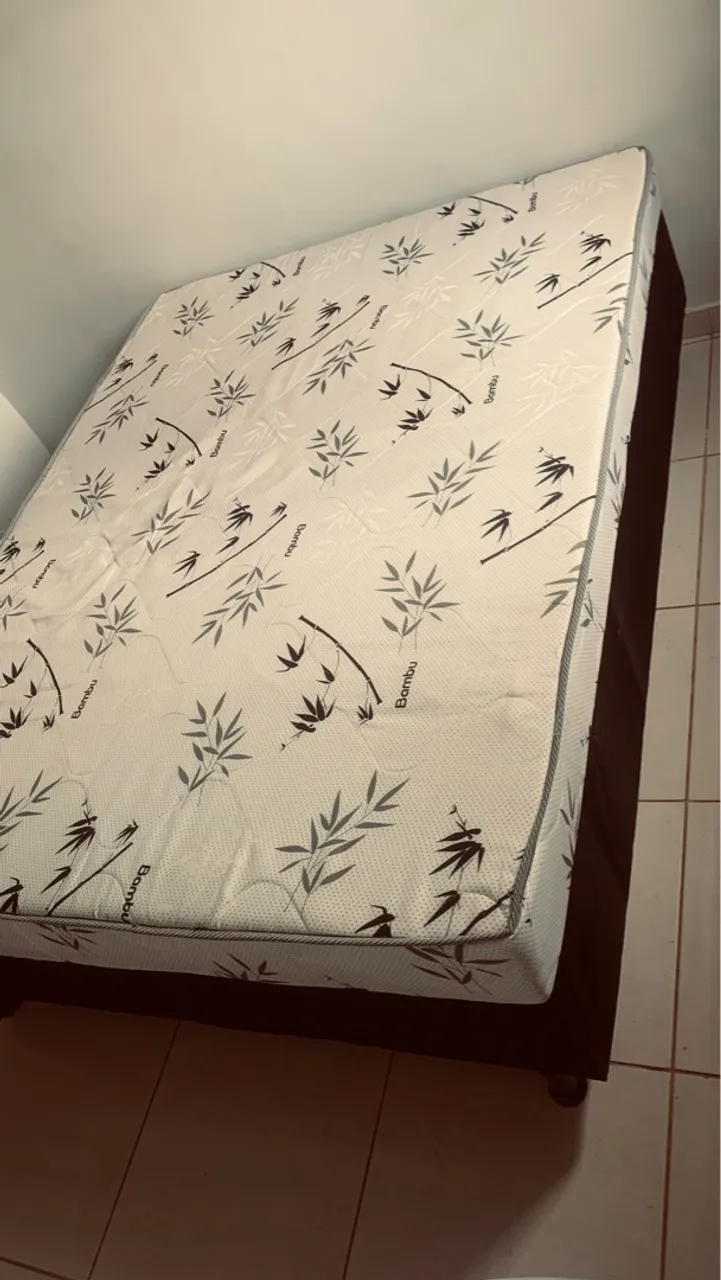 Cama Box Casal Semi Ortopédica Espuma Dobrada