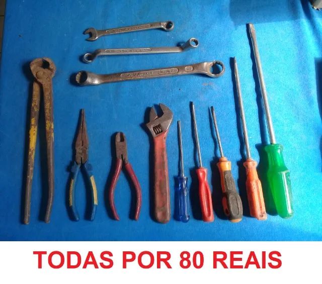 Ferramentas variadas - chave ingleza, boca, alicate, etc. 