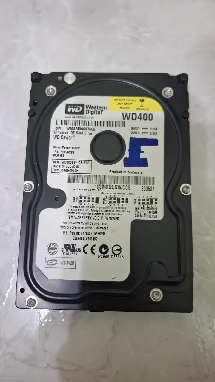 HD WD Caviar 40GB IDE