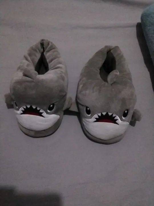 Pantufas de tubarão para bebê - Unissex