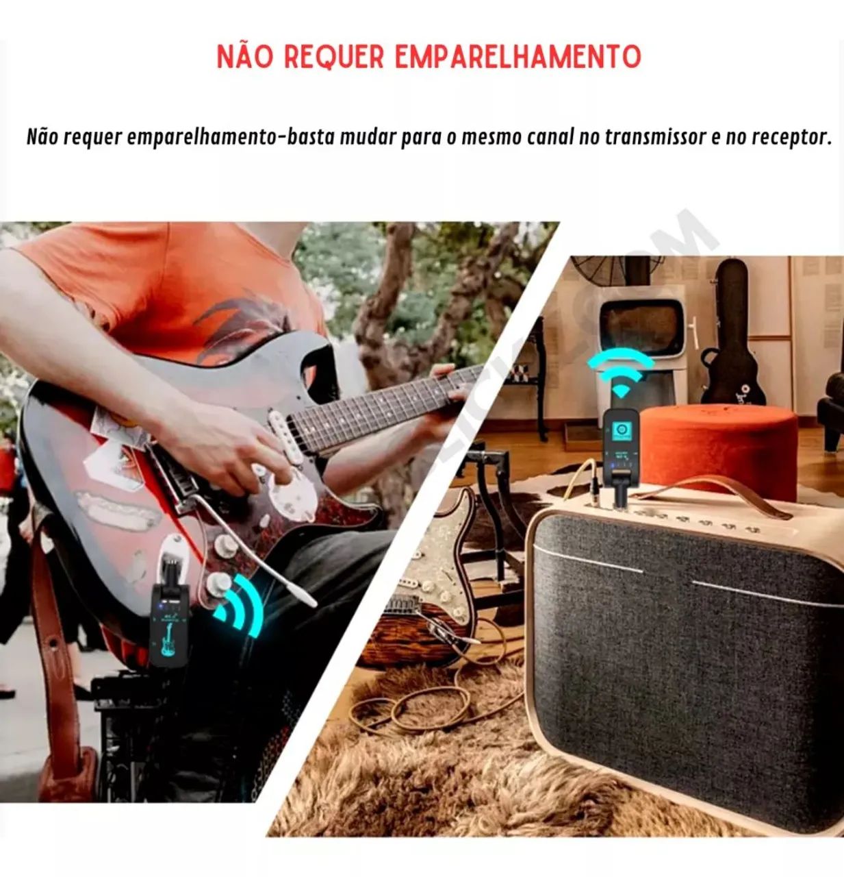 Transmissor Sem Fio 2.4G para Instrumentos Musicais - Foto 5