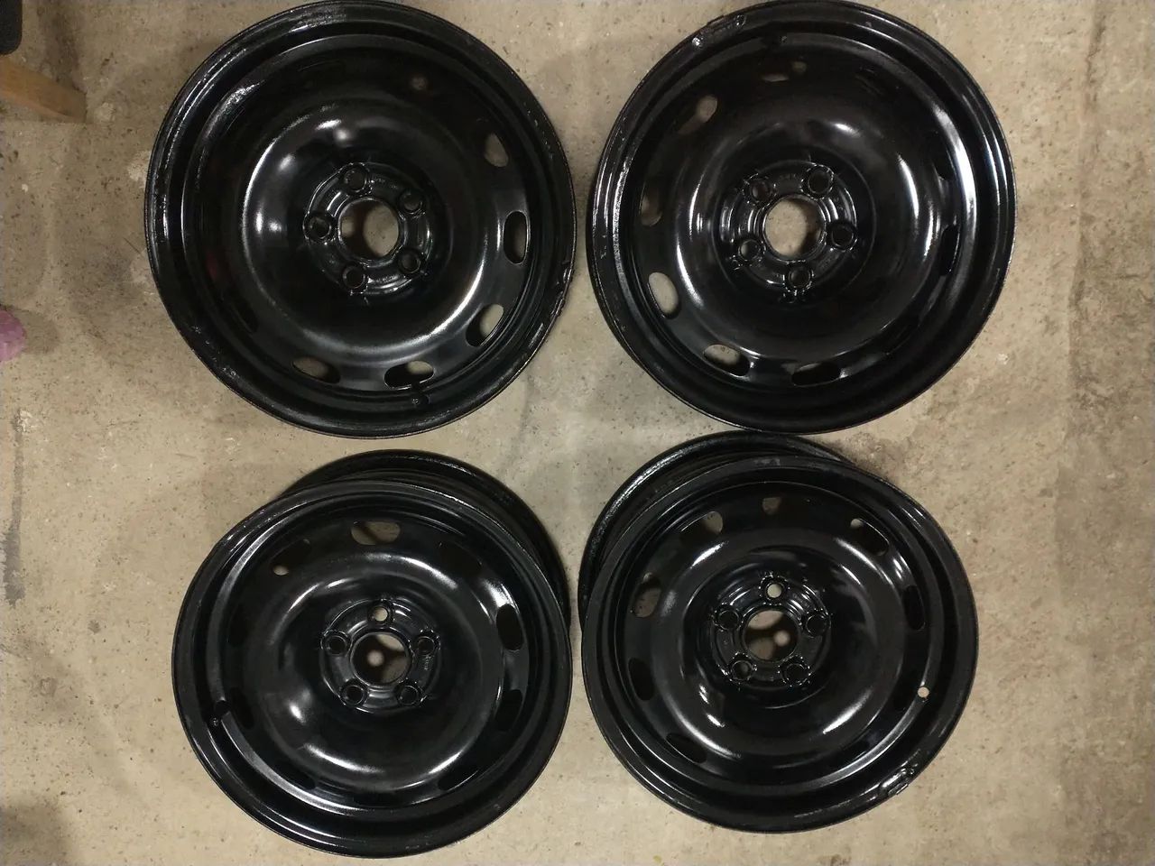 Jogo roda de ferro aro 15 furo 5x100 - Foto 2