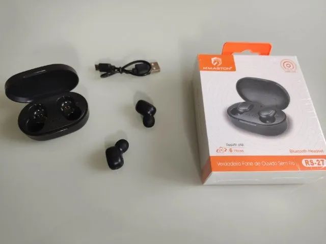 Fone Ouvido Bluetooth Sem fio Hmaston RS-27 Preto - Foto 3