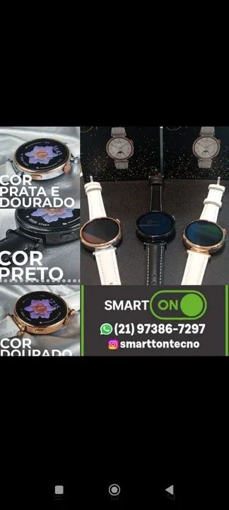 Smartwatch dourado a prova dágua  - Foto 4